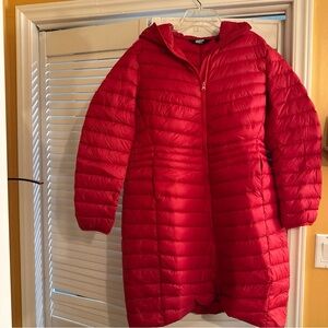 Lands' End Vibrant Red Quilted Jacket